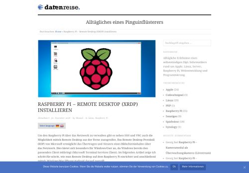 
                            12. Raspberry Pi – Remote Desktop (XRDP) installieren › Datenreise