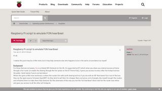 
                            11. Raspberry Pi script to emulate FON heartbeat - Raspberry Pi Forums