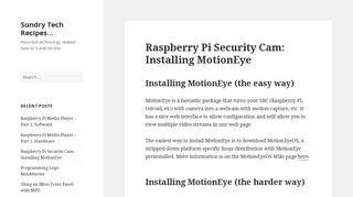 
                            7. Raspberry Pi Security Cam: Installing MotionEye – Sundry Tech ...