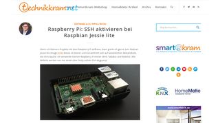 
                            2. Raspberry Pi: SSH aktivieren bei Raspbian Jessie lite › technikkram ...