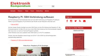 
                            5. Raspberry Pi: SSH-Verbindung aufbauen - Elektronik-Kompendium