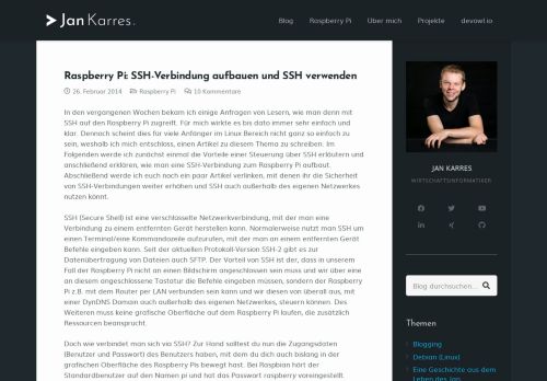 
                            7. Raspberry Pi: SSH-Verbindung aufbauen und SSH verwenden › Jan ...