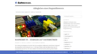 
                            10. Raspberry Pi – Stabiler 24/7 Dauerbetrieb › Datenreise