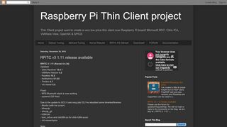 
                            2. Raspberry Pi Thin Client project: RPiTC v3 1.11 release available