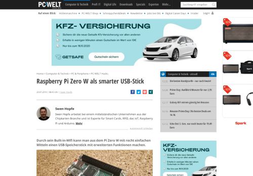 
                            4. Raspberry Pi Zero W als smarter USB-Stick - PC-WELT