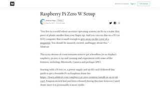 
                            12. Raspberry Pi Zero W Setup – Andrew Rapp – Medium