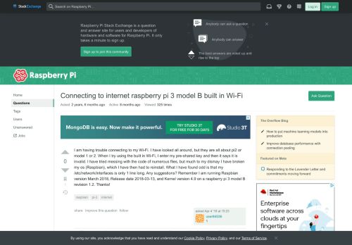 
                            11. raspbian - Connecting to internet raspberry pi 3 model B built in ...