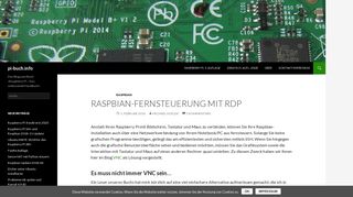 
                            13. Raspbian-Fernsteuerung mit RDP | pi-buch.info