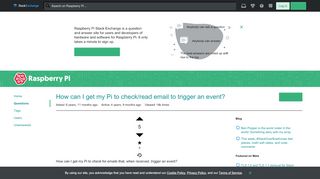 
                            11. raspbian - How can I get my Pi to check/read email to trigger an ...