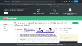 
                            3. raspbian - How to change user pi sudo permissions; how to add ...