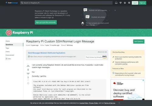 
                            6. raspbian - Raspberry Pi Custom SSH/Normal Login Message ...