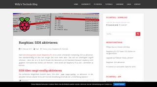 
                            4. Raspbian: SSH aktivieren - Willy's Technik-Blog