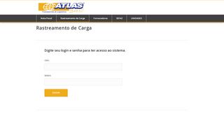 
                            10. Rastreamento de Carga – Atlas Transportes e Logística