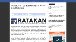 
                            11. Ratakan.com ~ Startup Marketplace Produk Digital Indonesia