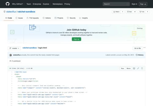 
                            1. ratchet-sandbox/login.html at master · stateoflux/ratchet-sandbox ...