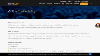 
                            9. RateGain Cookie Policy – RateGain