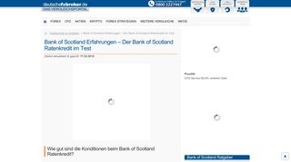 
                            4. Ratenkredit Erfahrungen der Bank of Scotland - Kredit Test