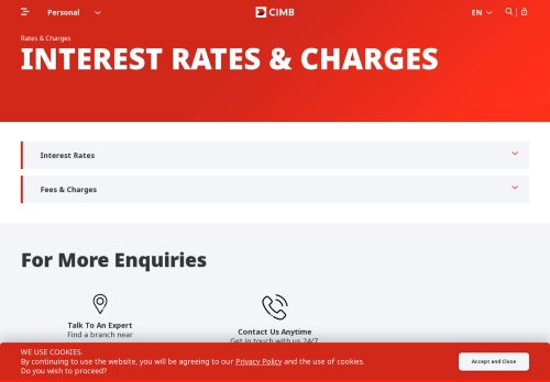 
                            9. Rates & Charges - CIMB
