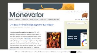 
                            8. RateSetter Bonus Offer High Interest Rate - Monevator