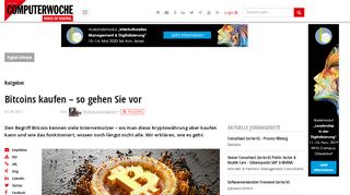 
                            8. Ratgeber: Bitcoins kaufen – so gehen Sie vor - computerwoche.de
