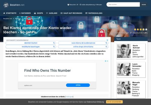 
                            4. RATGEBER: Ein Konto bei Klarna erstellen / Klarna-Konto löschen!