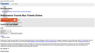 
                            6. Rathimeena Travels Online Bus Booking - Upto Rs.100 Off + Rs.575 ...