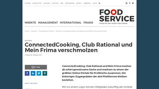 
                            7. Rational: ConnectedCooking, Club Rational und Mein Frima ...