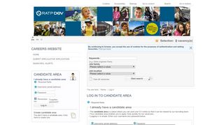 
                            5. RATP Dev - My candidate area (Log in/Create)