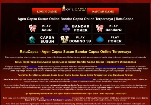 
                            5. RatuCapsa - Agen Capsa Susun Bandar Capsa Online Terpercaya