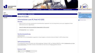 
                            4. Raum H-D 2202 | Zentrum für Informations- und ... - ZIMT - Uni Siegen