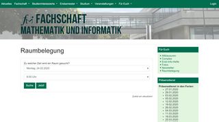 
                            3. Raumbelegung | Fachschaft Mathematik & Informatik