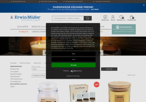 
                            11. Raumdüfte & Kerzen im Erwin Müller Online-Shop