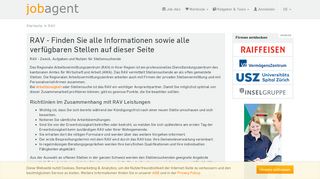 
                            3. RAV - Finden Sie alle Informationen sowie alle ... - Jobagent