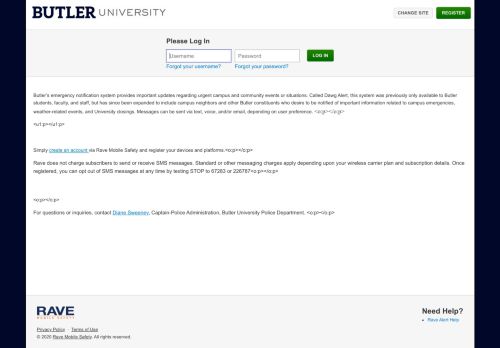 
                            8. Rave Login - Butler University - getrave.com