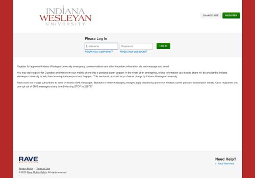 
                            4. Rave Login - Indiana Wesleyan University - getrave.com