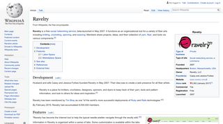 
                            11. Ravelry – Wikipedia