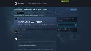 
                            3. Raven Shield 2.0 Problem :: Tom Clancy's Rainbow Six 3: Gold ...