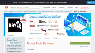 
                            5. Raven Tools Reviews 2019 | G2 Crowd