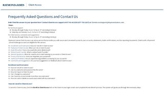 
                            12. Raymond James | Client Access | Frequently Asked Questions and ...