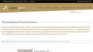 
                            8. Raymond James Financial Services - amerifirstbank.com