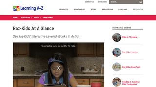 
                            4. Raz-Kids At A Glance Video - Learning A-Z