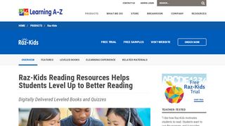 
                            6. Raz-Kids: Online Leveled Kids Reading Resource - Learning A-Z