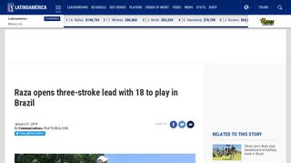 
                            9. Raza opens three-stroke lead with 18 to play in Brazil - PGA Tour