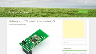 
                            12. RaZberry and HTTP api with authentication in C# - alessandrocolla.com