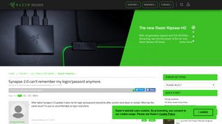 
                            2. Razer Insider | Forum - Synapse 2.0 can't remember my login ...