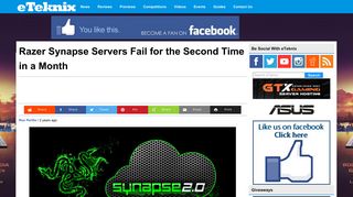 
                            12. Razer Synapse Servers Fail for the Second Time in a Month | eTeknix