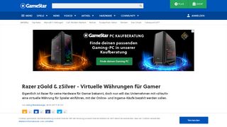 
                            5. Razer zGold & zSilver - Virtuelle Währungen für Gamer - GameStar