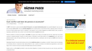 
                            10. Razvan Pascu | Cum verifici cati bani de pensie ai acumulat ...