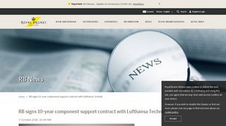 
                            11. RB signs 10-year component support contract with Lufthansa Technik ...