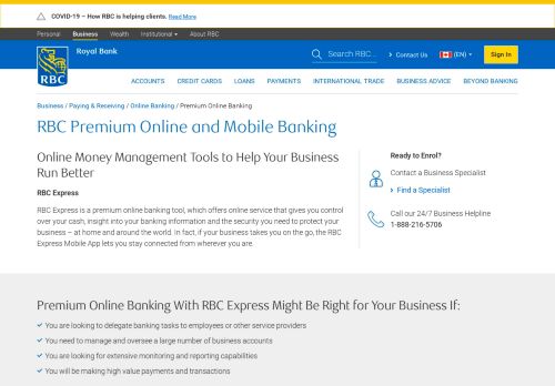 
                            11. RBC Premium Online Banking for Business - RBC Royal Bank